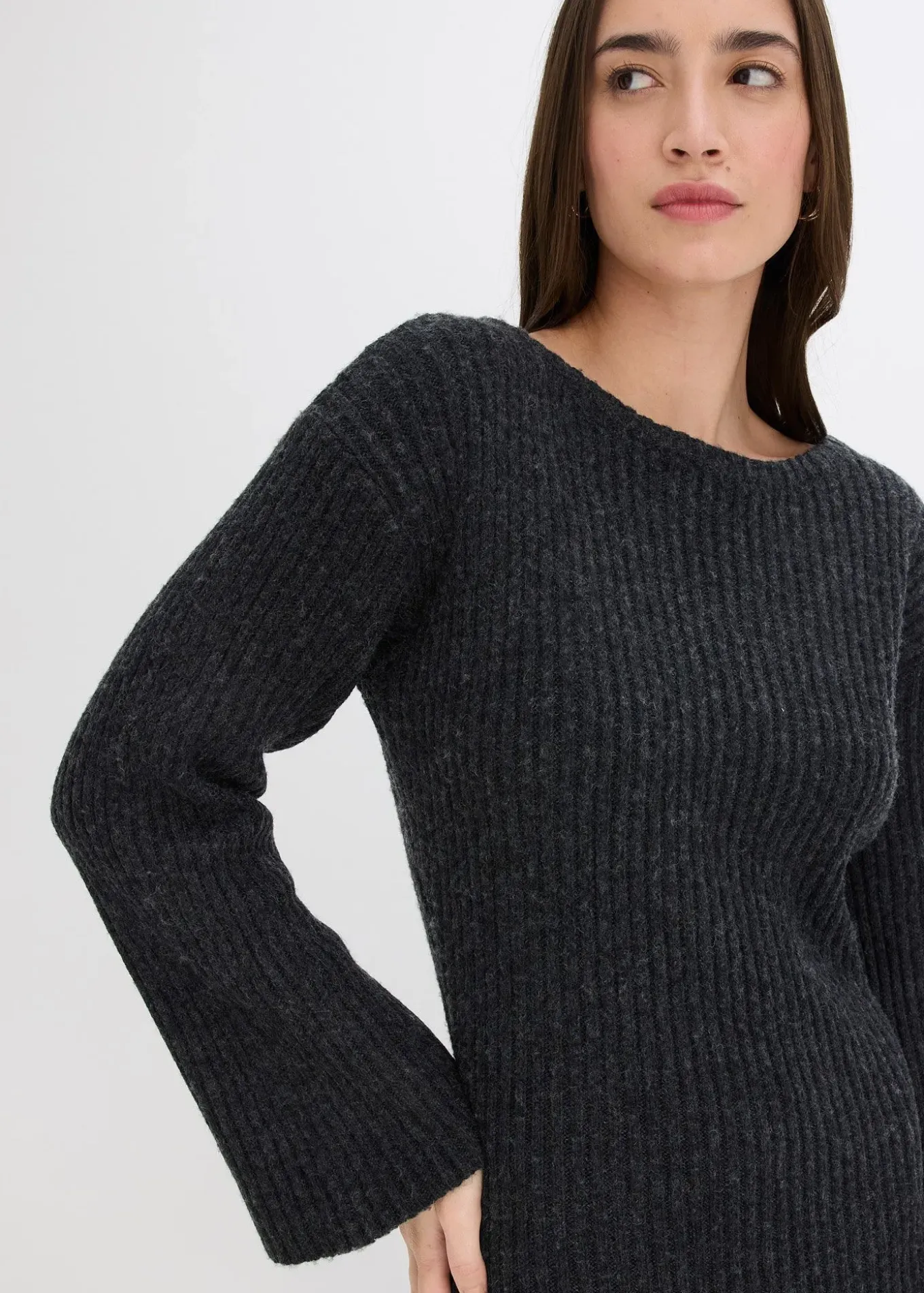 Robe pull longue avec fente