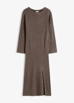 Robe pull longue avec fente