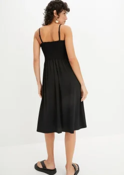 Robe smockée en crêpe léger