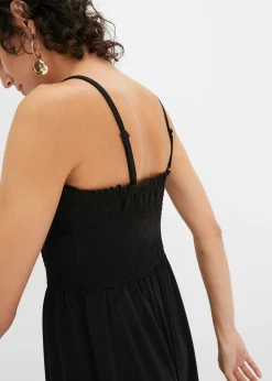 Robe smockée en crêpe léger