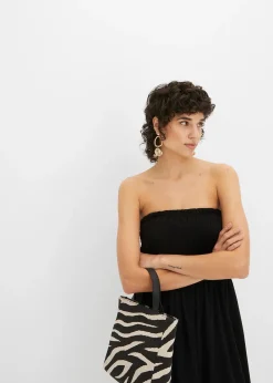 Robe smockée en crêpe léger