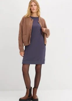 Robe sweat manches 3/4, intérieur gratté doux