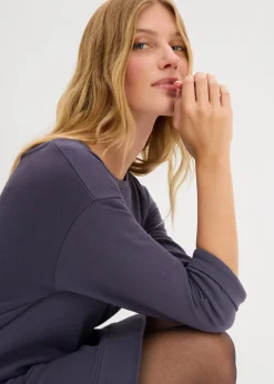 Robe sweat manches 3/4, intérieur gratté doux