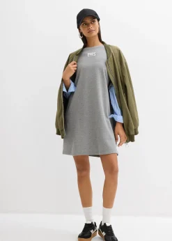 Robe sweat oversize à manches chemise