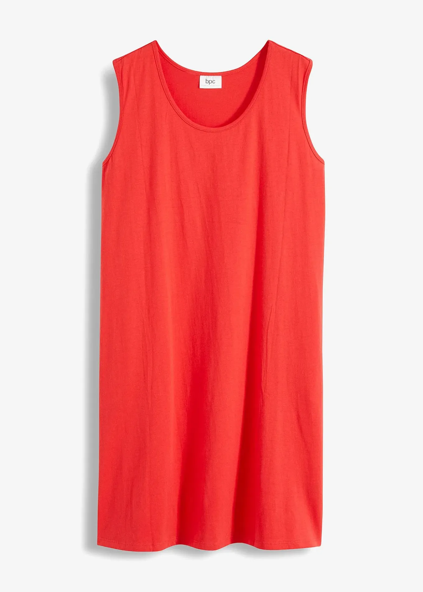 Robe trapèze courte en jersey, sans manches