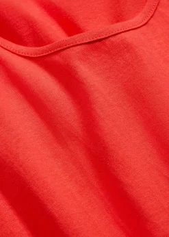 Robe trapèze courte en jersey, sans manches