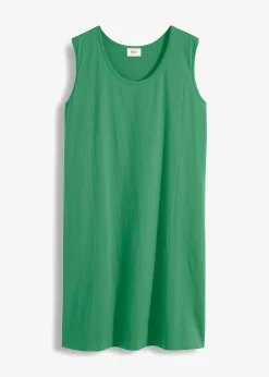 Robe trapèze courte en jersey, sans manches