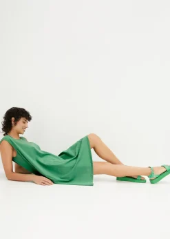 Robe trapèze courte en jersey, sans manches