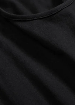 Robe trapèze courte en jersey, sans manches