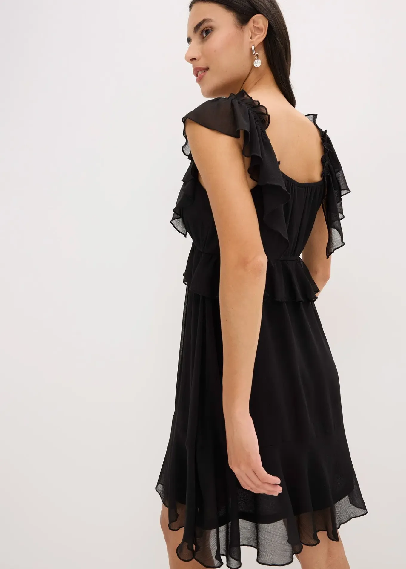 Robe trapèze en crêpe