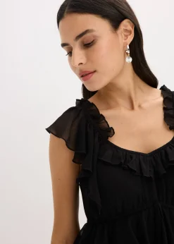 Robe trapèze en crêpe