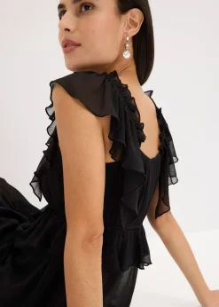 Robe trapèze en crêpe