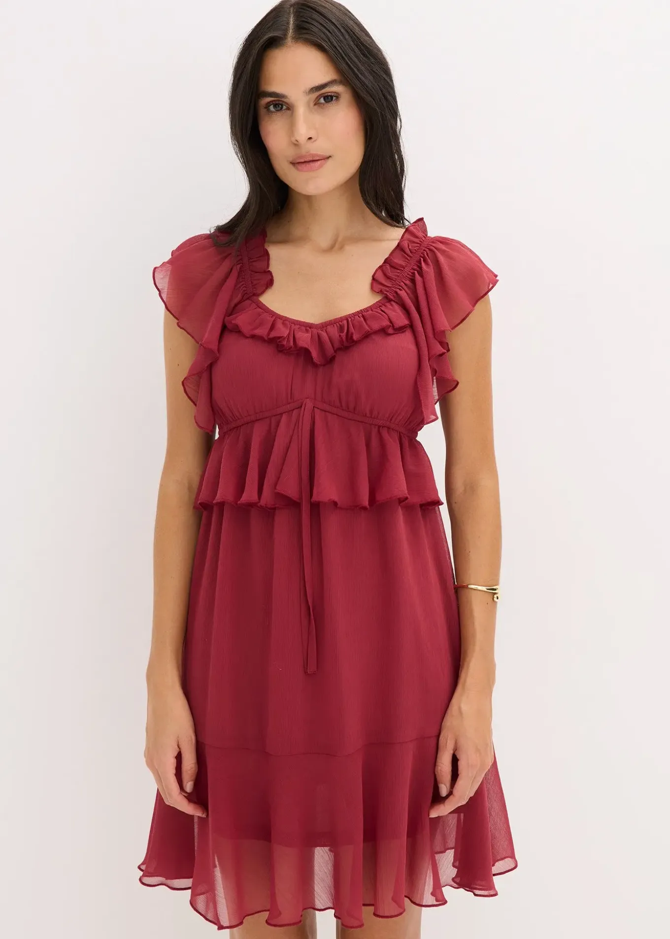 Robe trapèze en crêpe