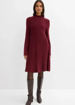 Robe trapèze en maille, viscose majoritaire