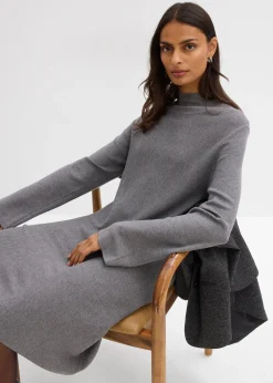 Robe trapèze en maille, viscose majoritaire