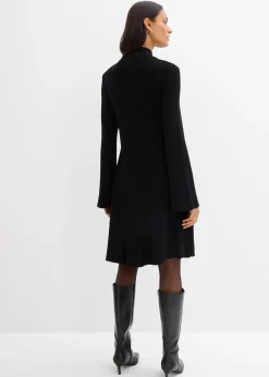 Robe trapèze en maille, viscose majoritaire