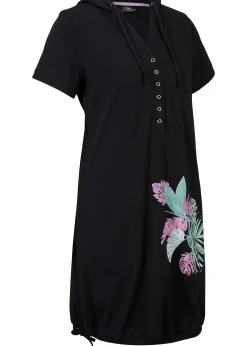 Robe T-shirt en coton, manches courtes