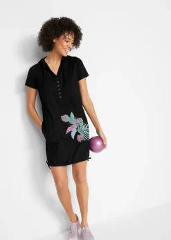 Robe T-shirt en coton, manches courtes