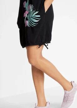 Robe T-shirt en coton, manches courtes