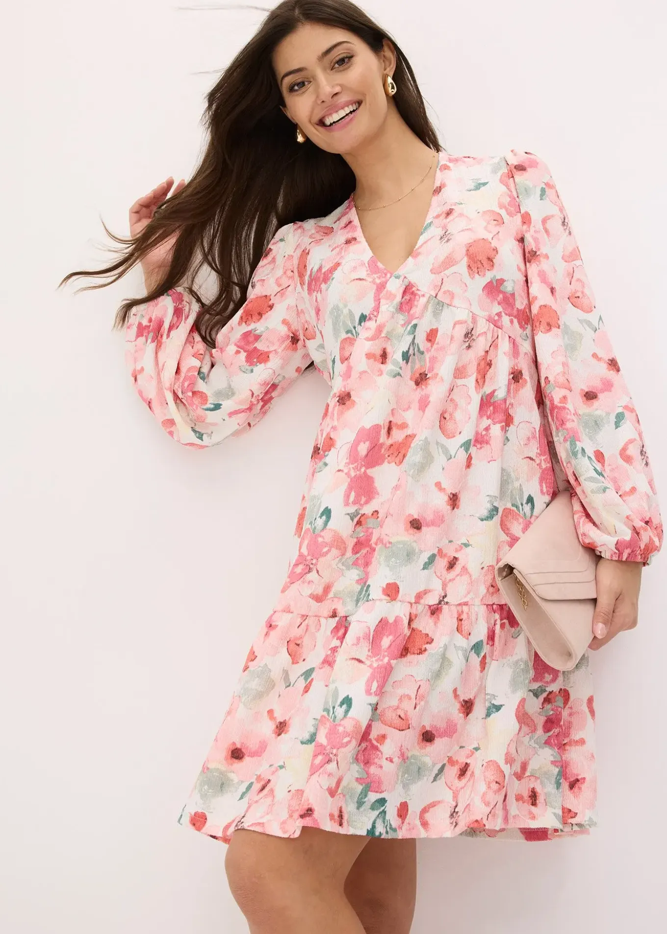 Robe tunique avec jupe évasée