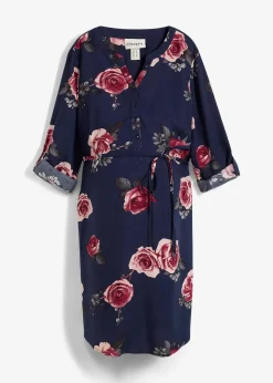 Robe-blouse de grossesse et d'allaitement en viscose fluide