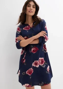 Robe-blouse de grossesse et d'allaitement en viscose fluide