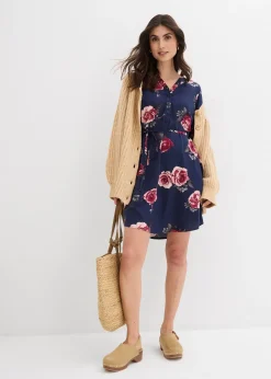 Robe-blouse de grossesse et d'allaitement en viscose fluide