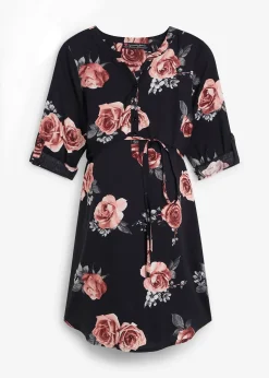 Robe-blouse de grossesse et d'allaitement en viscose fluide