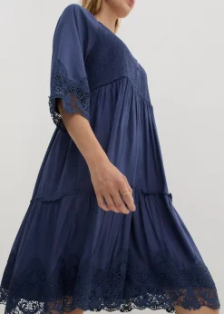 Robe-chemise à dentelle