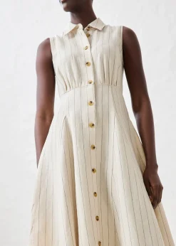 Robe-chemise, 100% lin