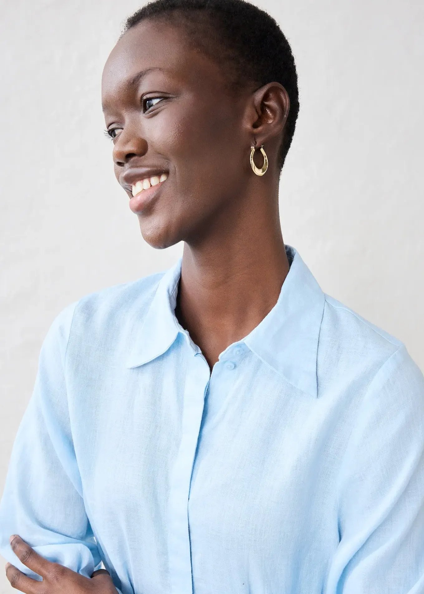 Robe-chemise 100% lin