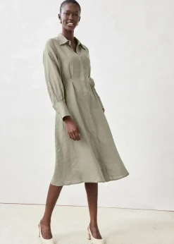 Robe-chemise 100% lin