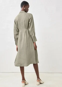 Robe-chemise 100% lin