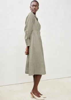 Robe-chemise 100% lin