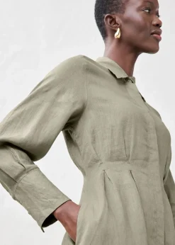 Robe-chemise 100% lin