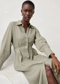 Robe-chemise 100% lin