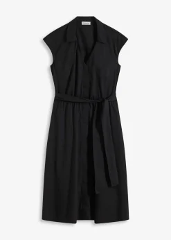 Robe-chemise avec ceinture à nouer