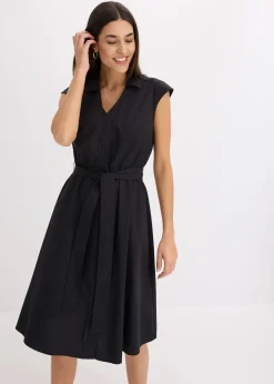 Robe-chemise avec ceinture à nouer