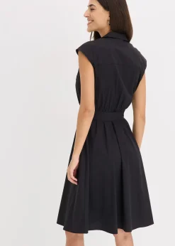 Robe-chemise avec ceinture à nouer
