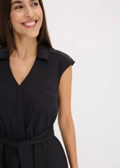 Robe-chemise avec ceinture à nouer