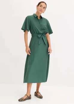 Robe-chemise avec ceinture à nouer