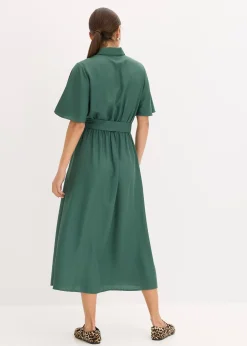 Robe-chemise avec ceinture à nouer