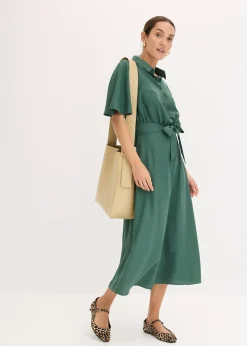 Robe-chemise avec ceinture à nouer