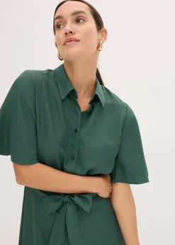 Robe-chemise avec ceinture à nouer