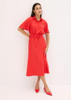 Robe-chemise avec ceinture à nouer