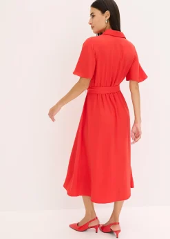 Robe-chemise avec ceinture à nouer