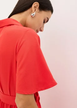 Robe-chemise avec ceinture à nouer