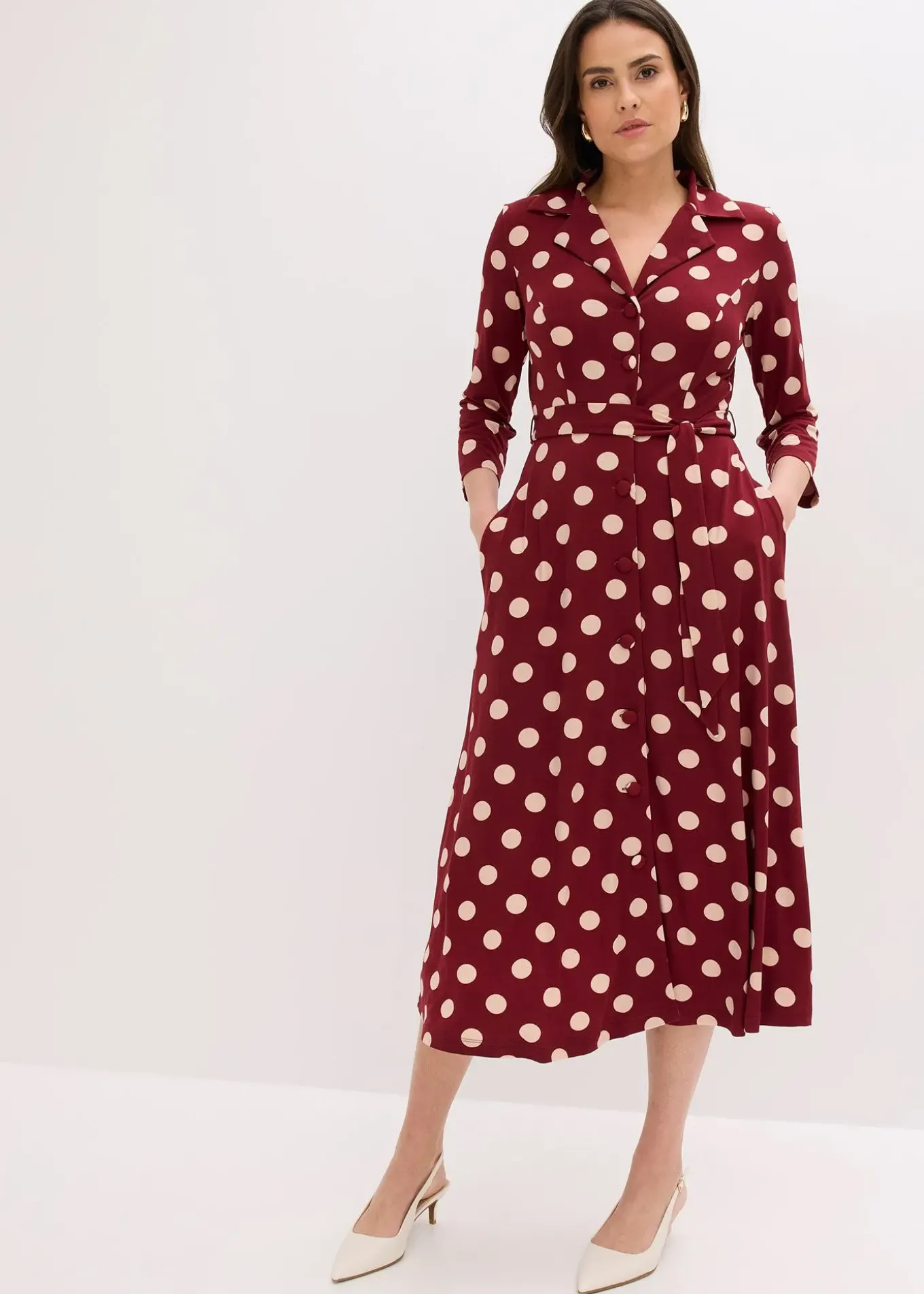 Robe-chemise avec lien à nouer (ens. 2 pces.)