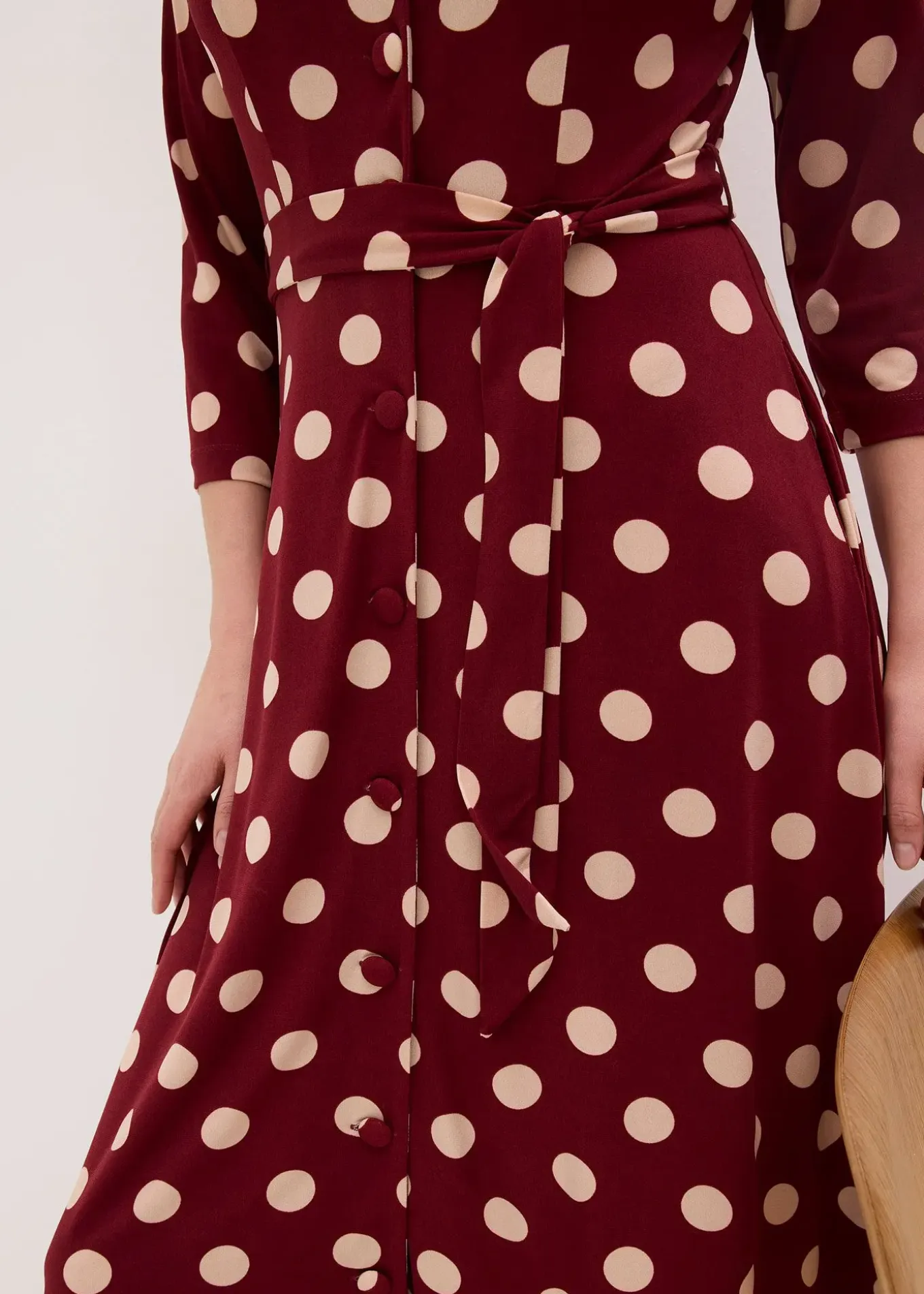 Robe-chemise avec lien à nouer (ens. 2 pces.)