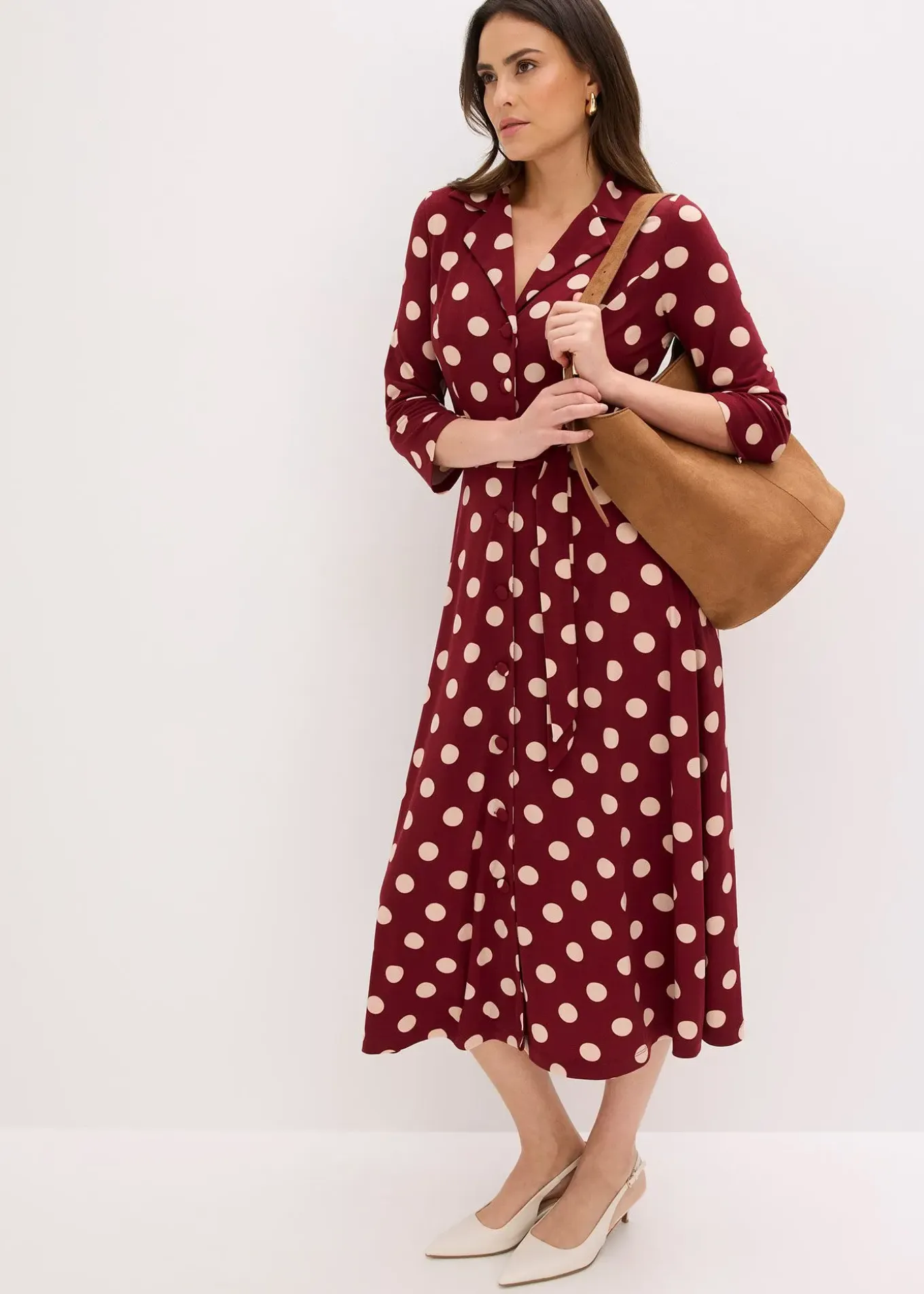 Robe-chemise avec lien à nouer (ens. 2 pces.)